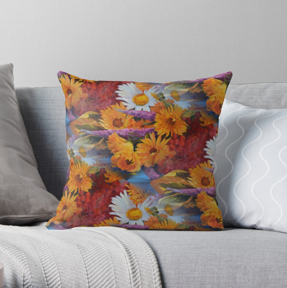 From With a Kiss from the sun Throw Pillow