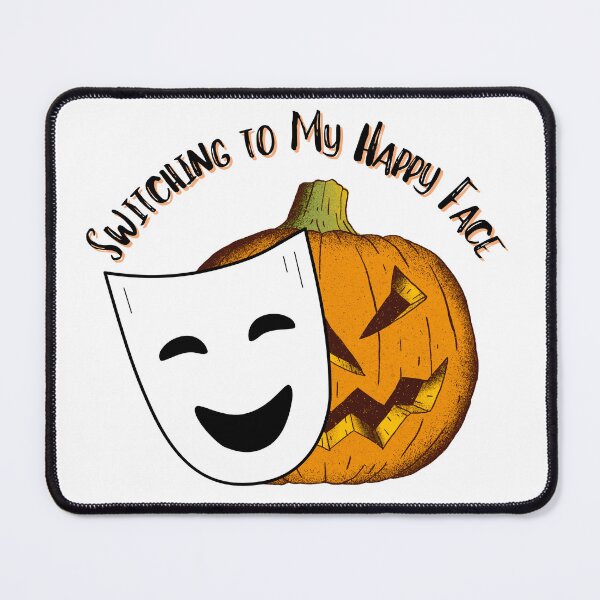 Item preview, Grumpy Jack O' Lantern Switching to My Happy Face Mask designed and sold by SunandShade.