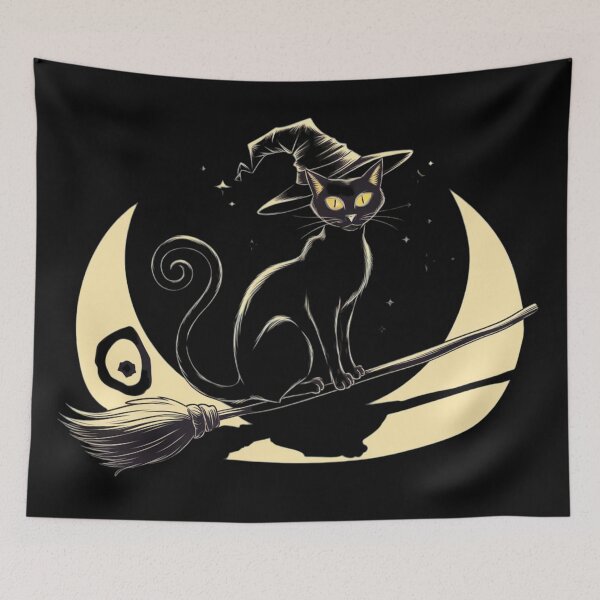 Item preview, WITCH KITTY,  HALLOWEEN GRAPHIC  designed and sold by YourTrendyTees.