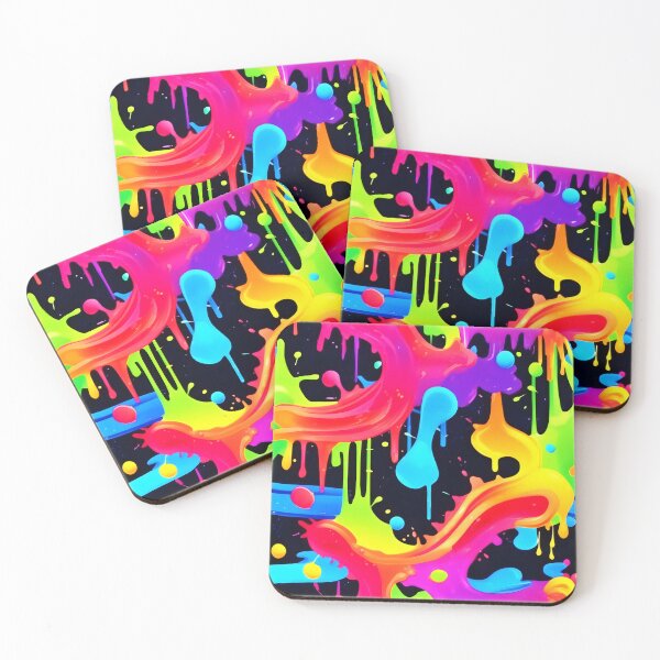 Item preview, Vibrant Neon Color Splash Art designed and sold by Health And Fitness Posts e-Store.