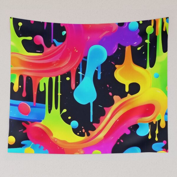 Item preview, Vibrant Neon Color Splash Art designed and sold by Health And Fitness Posts e-Store.