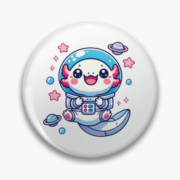 Item preview, Adorable astronauta axolotl flotando en el espacio designed and sold by RetroPop23.