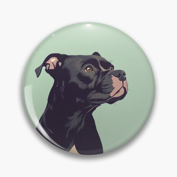 Item preview, Staffordshire Bullterrier against green background designed and sold by davidalv.