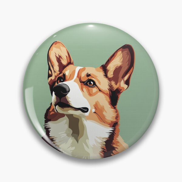 Item preview, Welsh Corgi against green background designed and sold by davidalv.