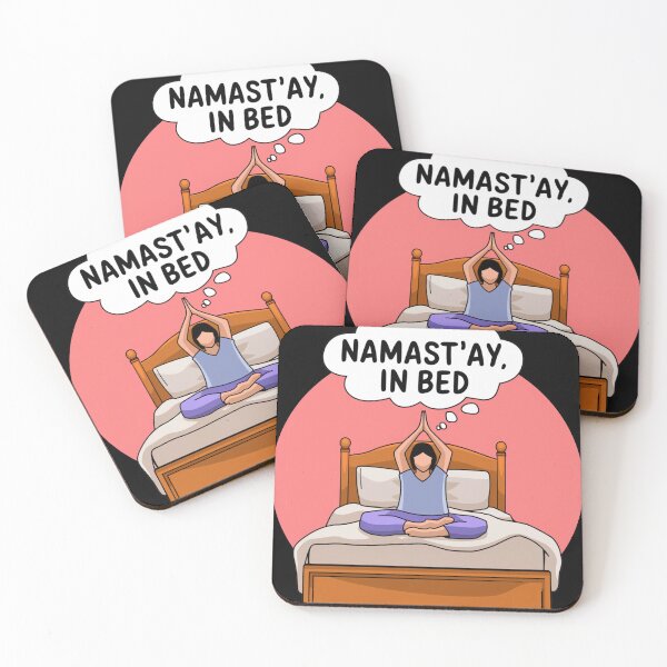 Item preview, Namaste in bed funny yoga humor for yoga instructor designed and sold by Angie-Atelier.