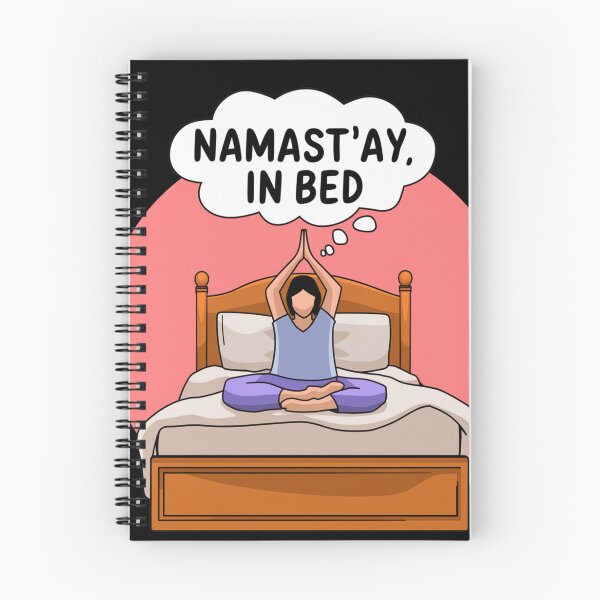 Item preview, Namaste in bed funny yoga humor for yoga instructor designed and sold by Angie-Atelier.