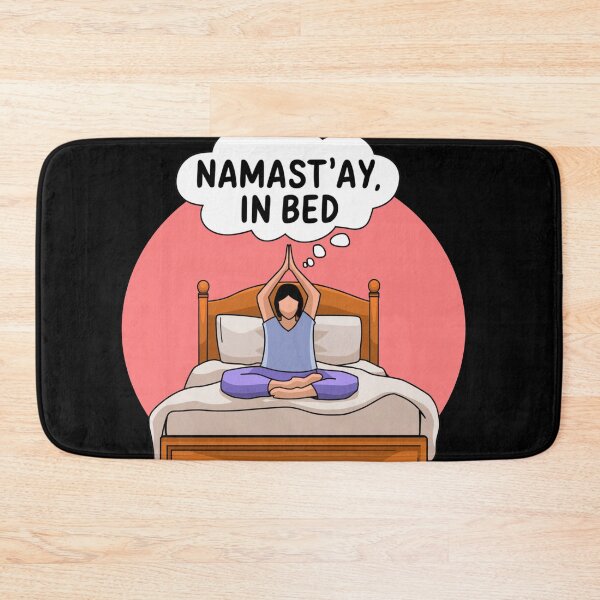 Item preview, Namaste in bed funny yoga humor for yoga instructor designed and sold by Angie-Atelier.