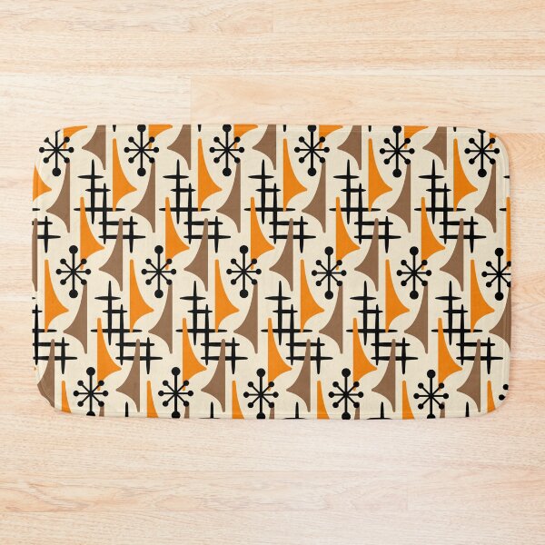 Item preview, Mid Mod Atomic Wing Pattern Orange & Brown designed and sold by tonymagnerart.