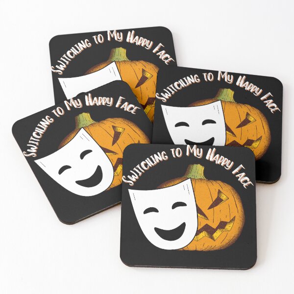 Item preview, Grumpy Jack O' Lantern Switching to My Happy Face Mask designed and sold by SunandShade.