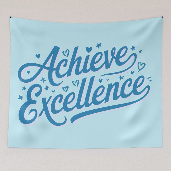 Item preview, Achieve Excellence - Motivational Typography Design designed and sold by serein32.