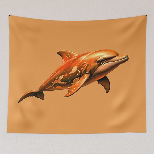 Item preview, The Orange Fantasy Dolphin designed and sold by TheArtOfPat.