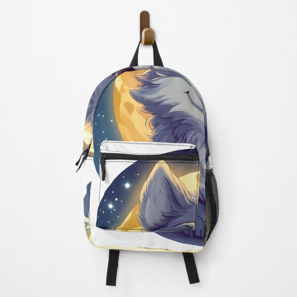 Item preview, Moonlit Joyful Wolf Howling at Night designed and sold by CharmingQuill.