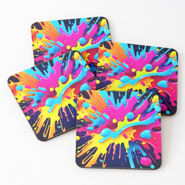 Item preview, Dynamic Fluorescent Paint Streaks designed and sold by Health And Fitness Posts e-Store.