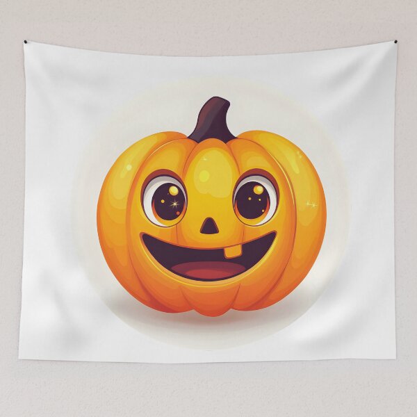 Item preview, Bright-Eyed Pumpkin with a Big Smile designed and sold by CharmingQuill.