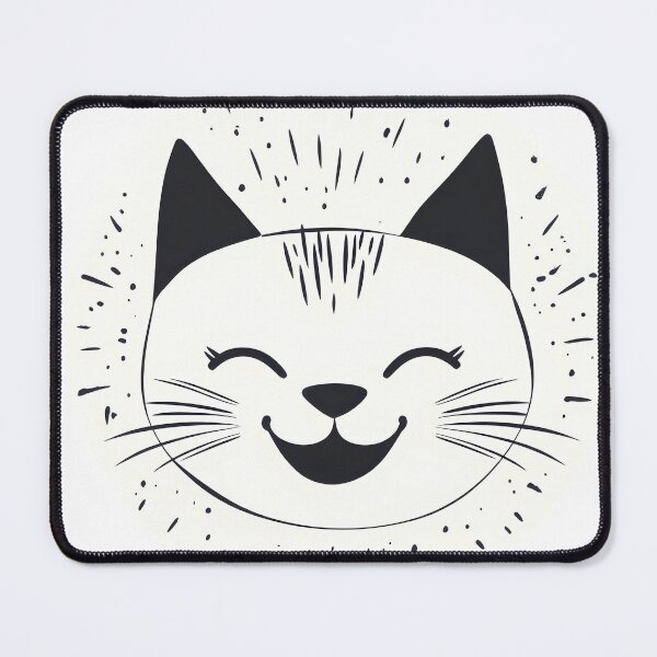 Item preview, Smiling Cat Face With Radiant Whiskers designed and sold by CharmingQuill.