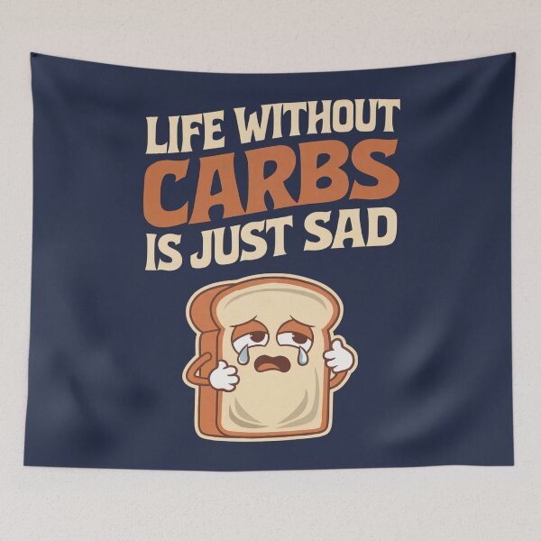 Item preview, Life Without Carbs Is Just Sad, Carbs Lovers, Anti-Diet  Vintage Style  designed and sold by Anniko Art Studio.