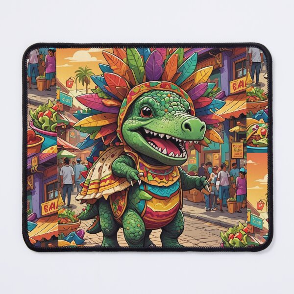 Item preview, Bright Mexi Rex – Funny Dinosaur Taco Meme designed and sold by Earth Nature Creations.