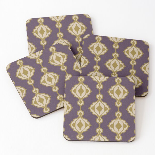 Item preview, Dacha Arabesque Pattern - Fig, Dove, Ochre designed and sold by Irene Estelle.