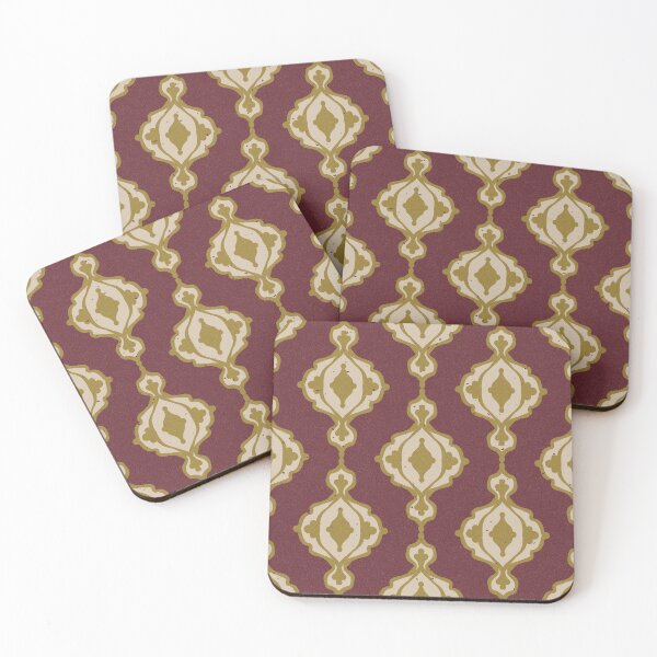 Item preview, Dacha Arabesque Pattern - Wine, Dove, Ochre designed and sold by Irene Estelle.