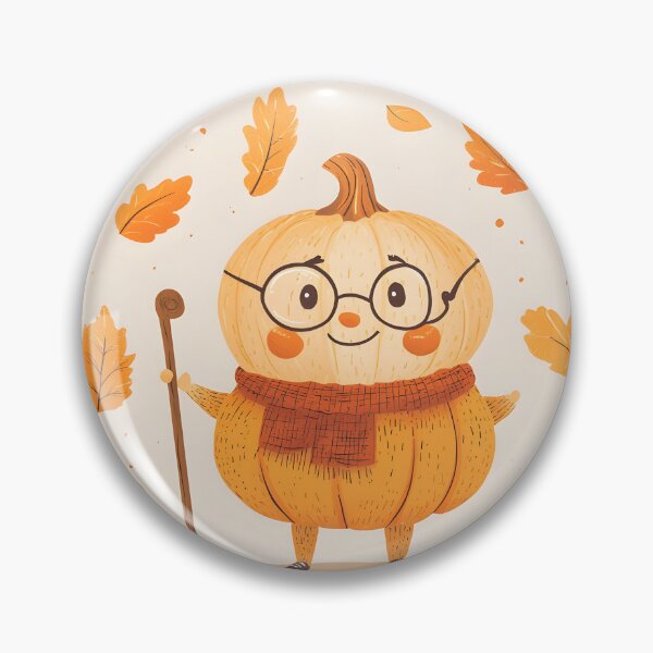 Item preview, Wise Pumpkin Elder with Glasses and Cane designed and sold by CharmingQuill.