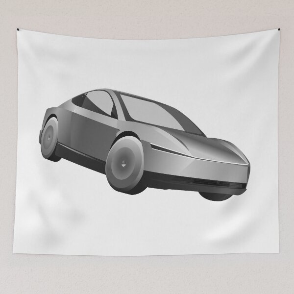 Item preview, OG Cyber Cab / Robo taxi - tech | minimalist | tesla Stickers designed and sold by PoshPixel.