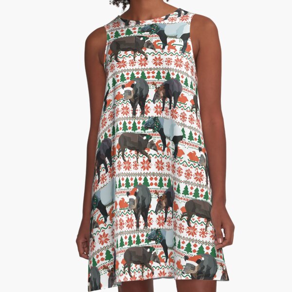 Artikel-Vorschau von Weihnachtszoo-Tapir, designt und verkauft von thezoogirl.