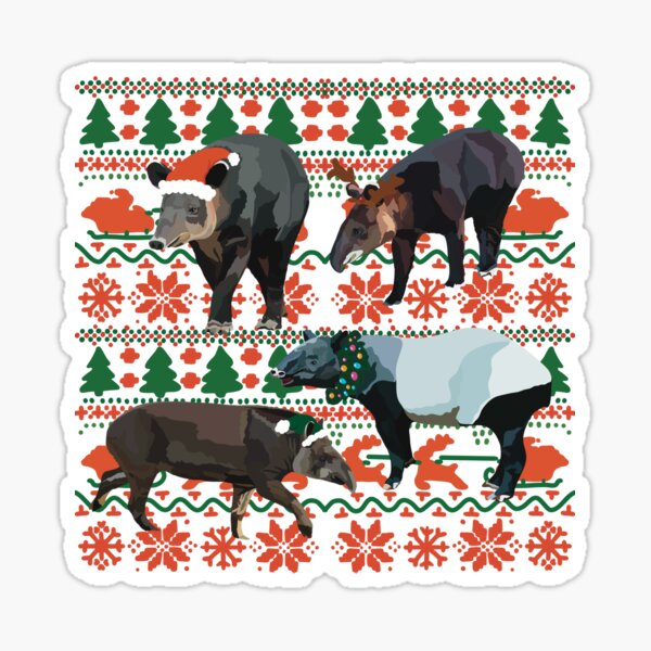 Item preview,  Christmas Zoo Tapir  designed and sold by thezoogirl.
