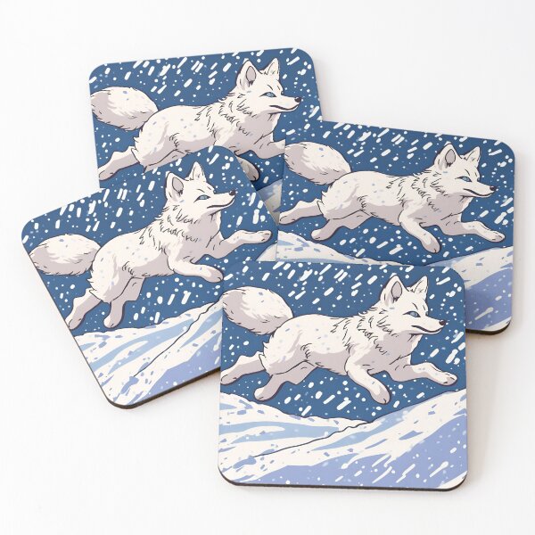 Item preview, artic fox jumping in the snow  designed and sold by Comfymuffin.