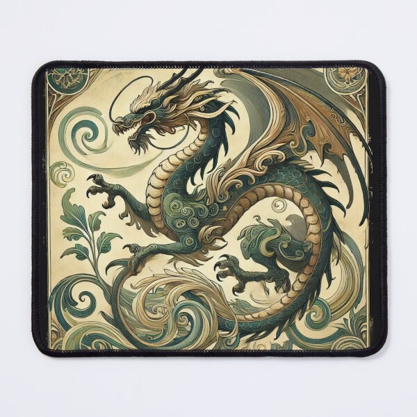 Artikelvorschau, Majestätischer westlicher Drache im Jugendstil entworfen und verkauft von NSB-Design.