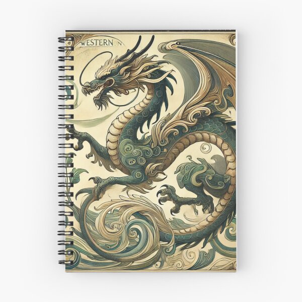 Item preview, Majestic Western Dragon in Art Nouveau designed and sold by NSB-Design.