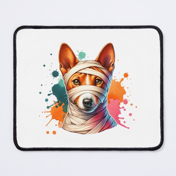 Item preview, Basenji in Mummy Wrapping designed and sold by MyCozyCorner24.