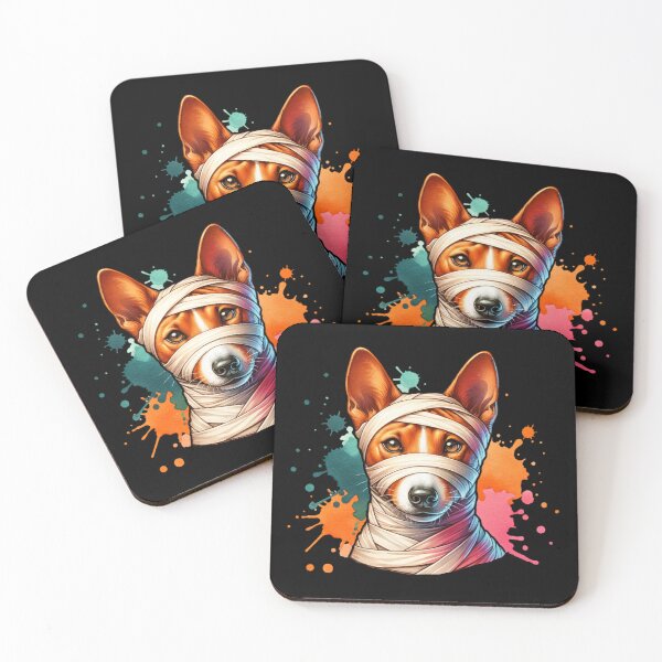 Item preview, Basenji in Mummy Wrapping designed and sold by MyCozyCorner24.
