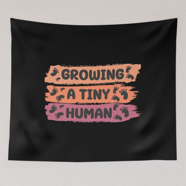 Item preview, Growing A Tiny Human Pregnancy Announcement Baby Shower designed and sold by Stick-Artistry.