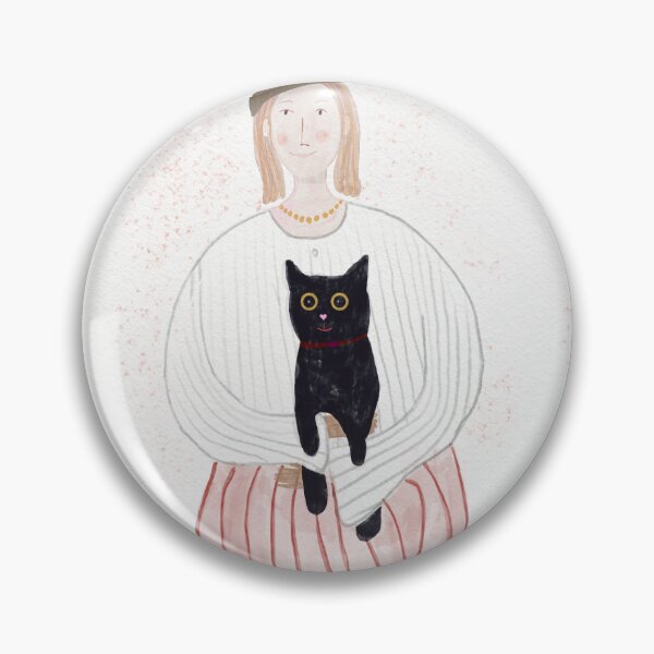 Item preview, Woman with a black cat designed and sold by HawaiiSofia.