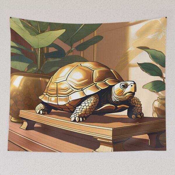 Item preview, Golden Tortoise- A Symbol of Longevity and Wisdom designed and sold by Samarpanartz.