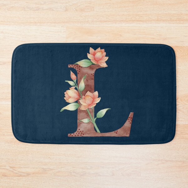 Item preview, LETTER L in watercolor with colorful flowers designed and sold by GinColorist.