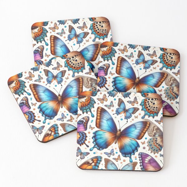 Item preview, COLORFUL BUTTERFLY REALISTIC BACKGROUND PATTERN #1 designed and sold by Arts4U.