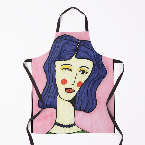 Item preview, Mujer con cabello azul y fondo rosa designed and sold by HawaiiSofia.
