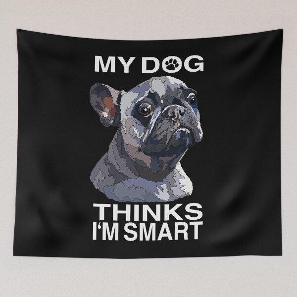 Item preview, Funny Blue Frenchie Dog designed and sold by Just-Arts-4U.