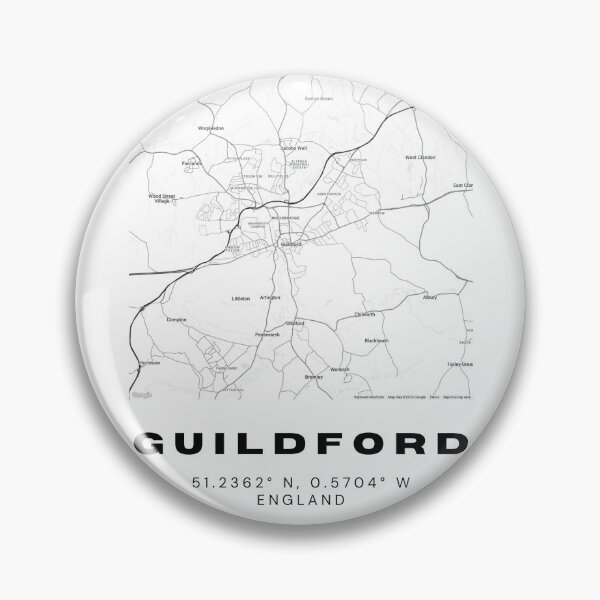 Item preview, Guildford Coordinates Map Print | Minimalist Black and White Art designed and sold by RM-Journey.