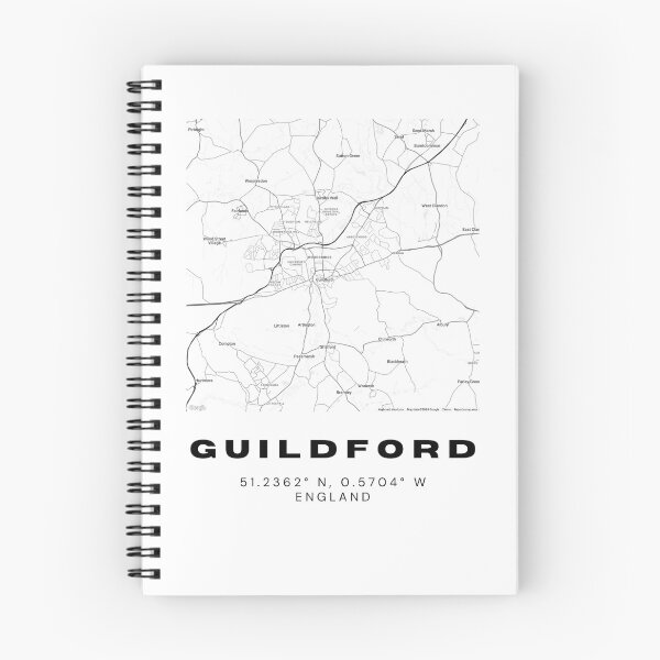 Item preview, Guildford Coordinates Map Print | Minimalist Black and White Art designed and sold by RM-Journey.