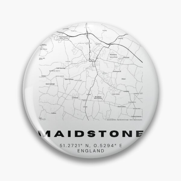 Item preview, Maidstone Coordinates Map Print | Minimalist Black and White Art designed and sold by RM-Journey.