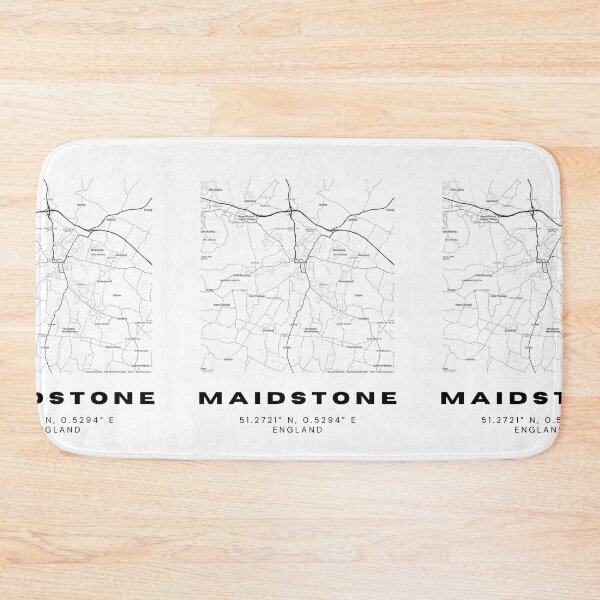 Item preview, Maidstone Coordinates Map Print | Minimalist Black and White Art designed and sold by RM-Journey.