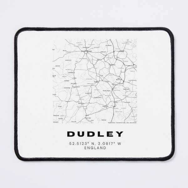 Item preview, Dudley Coordinates Map Print | Minimalist Black and White Art designed and sold by RM-Journey.