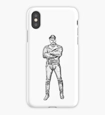 Leather Gay Man drawing iPhone Case