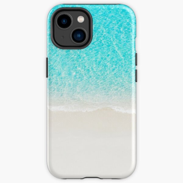 Sand beach with turquoise sea waves iPhone Tough Case