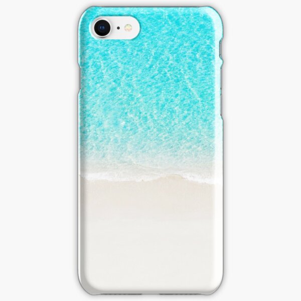 Sand beach with turquoise sea waves iPhone Snap Case