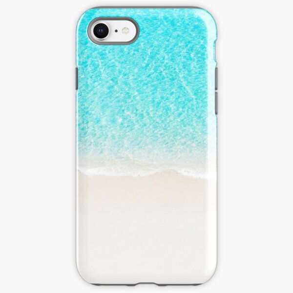 Sand beach with turquoise sea waves iPhone Tough Case
