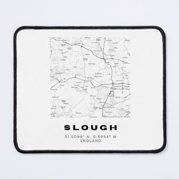 Item preview, Slough Coordinates Map Print | Minimalist Black and White Art designed and sold by RM-Journey.