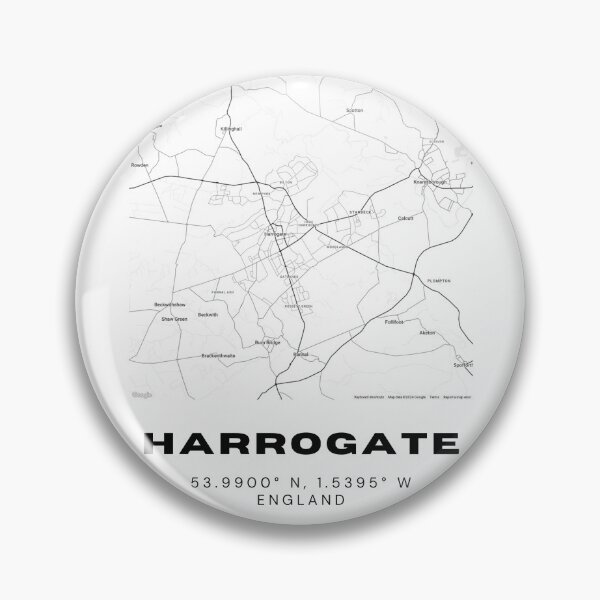 Item preview, Minimalist Harrogate Map Art | Black and White Coordinates Print designed and sold by RM-Journey.
